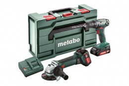 Metabo Combo Set 2.4.3: BS 18 + W 18 LTX 125, 1 x 18V 4.0Ah Li-ion, 1 x 18V 2.0Ah Li-ion, SC30 + metaBOX £179.95